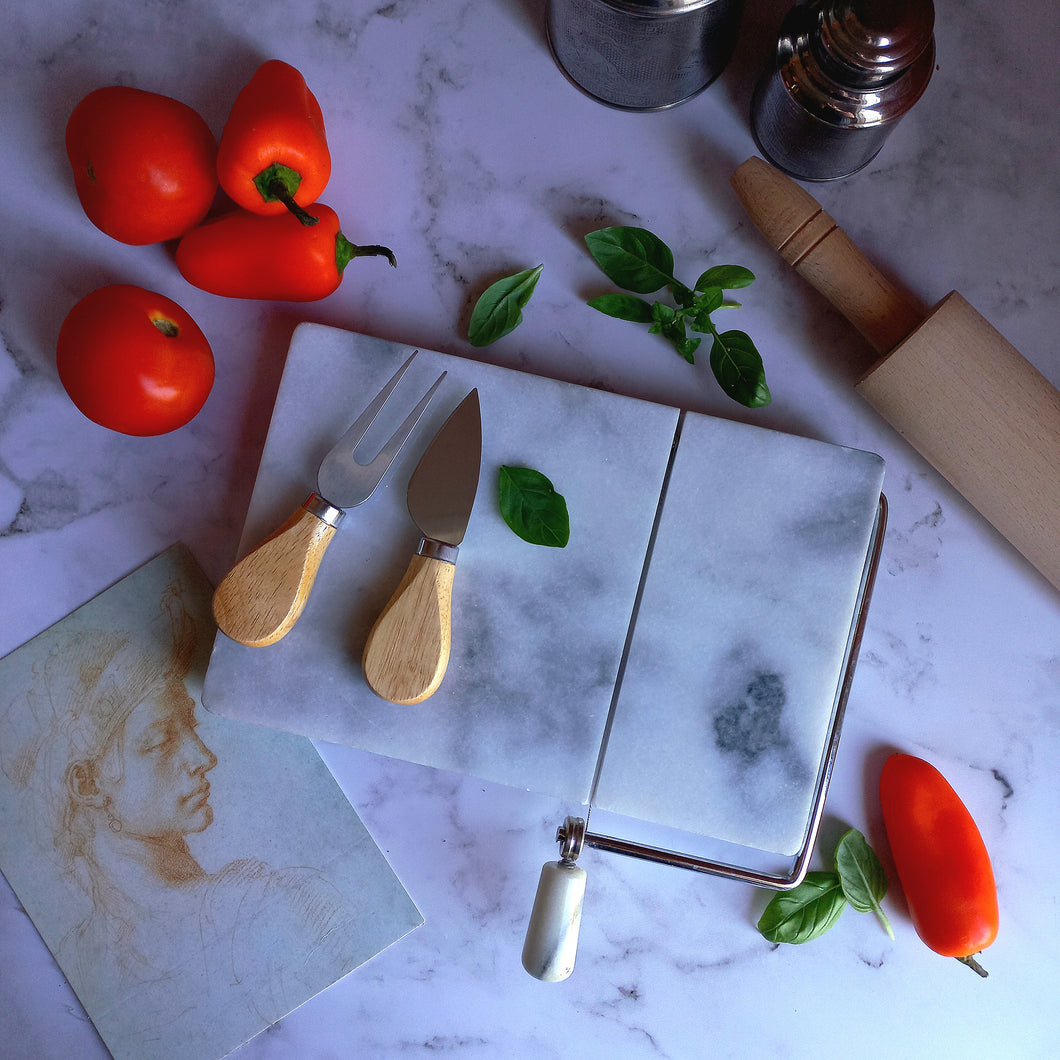 Vintage Marble Cheese Slicer